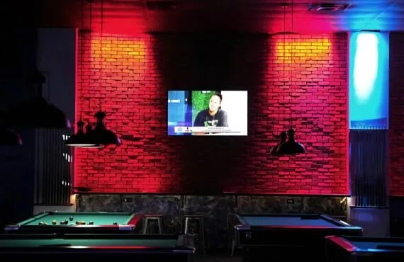 Pool tables inside SET Lounge on McDonald Avenue